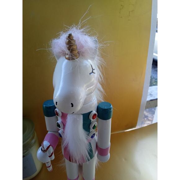 North Pole Trading Co 14" Unicorn Nutcracker - Picture 6 of 9